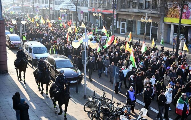 Kurden-Demonstration in Mannheim