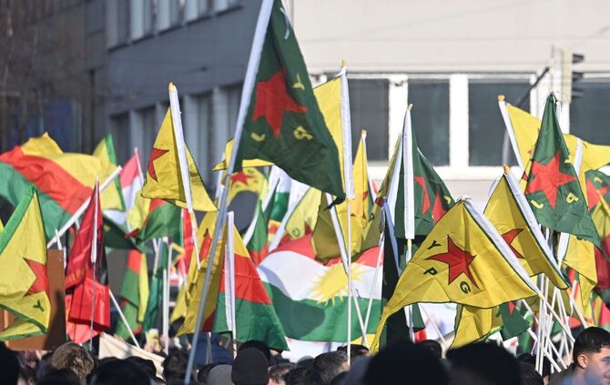 Kurden-Demonstration in Mannheim