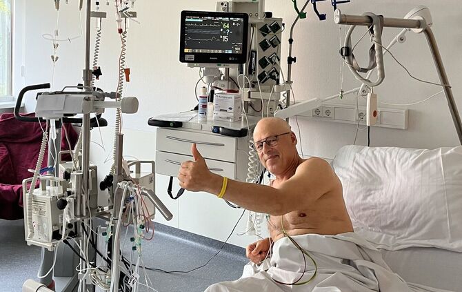 Zwischen Hoffen und Bangen: Elmar Schuhmacher, selbst lange als Arzt in Mutlangen tätig, erhält 2023 die Diagnose Blutkrebs. In