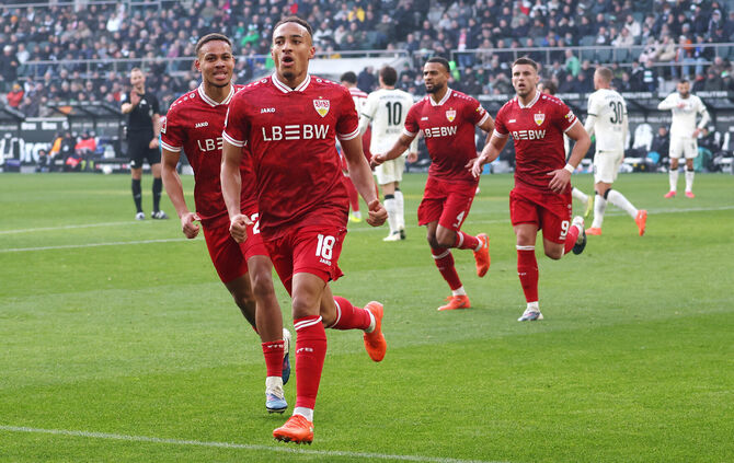 Jamie Leweling traf zum 1:0 für den VfB Stuttgart.