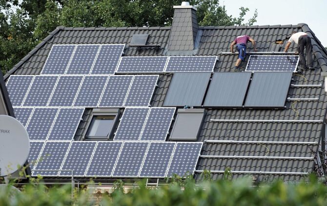 Solaranlage auf einem Dach