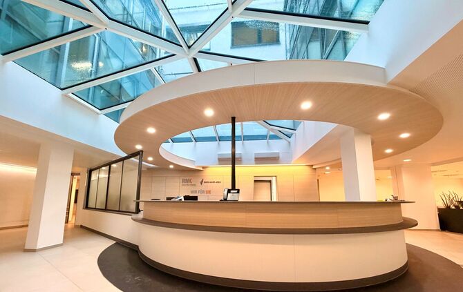 Die neue "Zentrale Patientenaufnahme" der Rems-Murr-Klinik Schorndorf.