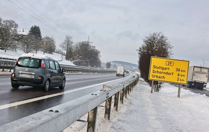 Auf den Straßen kann es glatt werden.