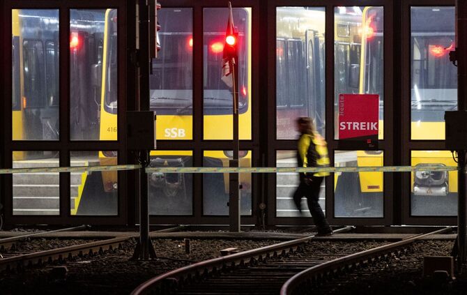 Warnstreik im Nahverkehr - Stuttgart