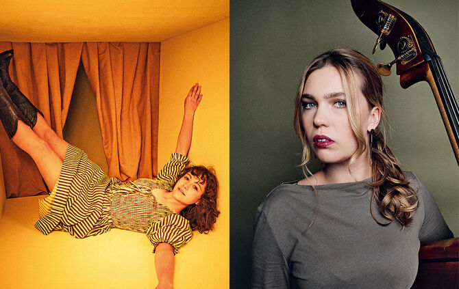 Die Bassistinnen JISKA und Caris Hermes treten am 7. Februar im Backnanger Bürgerhaus auf.