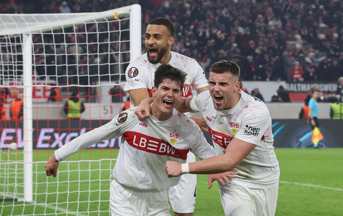 In den Play-offs gegen Celtic Glasgow will der VfB um Chema Andrés, Ermedin Demirovic und Josha Vagnoman wieder Grund zum Jubeln