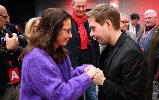 Yasmin Fahimi und Kevin Kühnert
