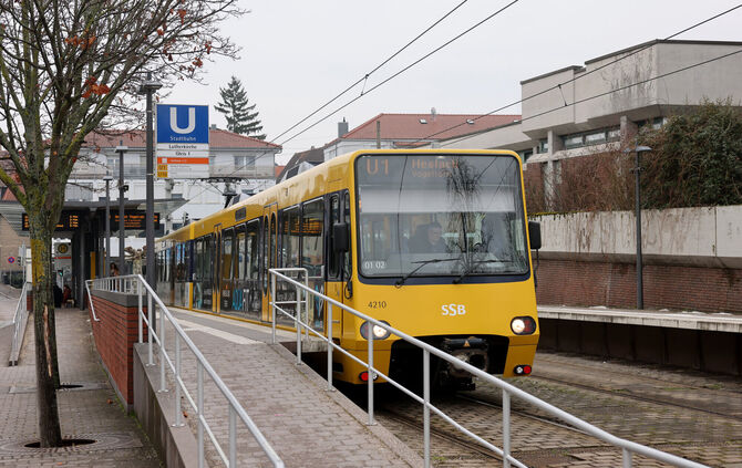 Die heutige Endhaltestelle der U1 in Fellbach: Lutherkirche. Beim Neubau wird gespart.