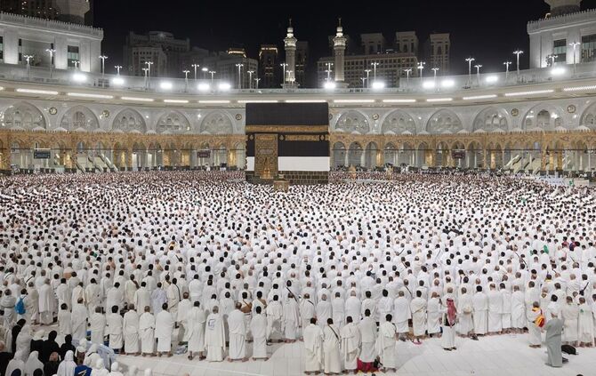 Muslimische Pilgerfahrt Hadsch in Saudi-Arabien