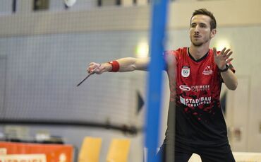 David Kramer von der SG Schorndorf erreichte bei den deutschen Meisterschaften das Viertelfinale im Männereinzel.