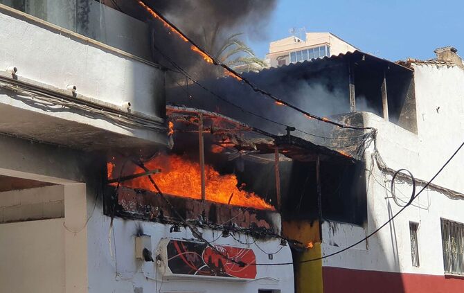 Feuer in einem Restaurant auf Mallorca