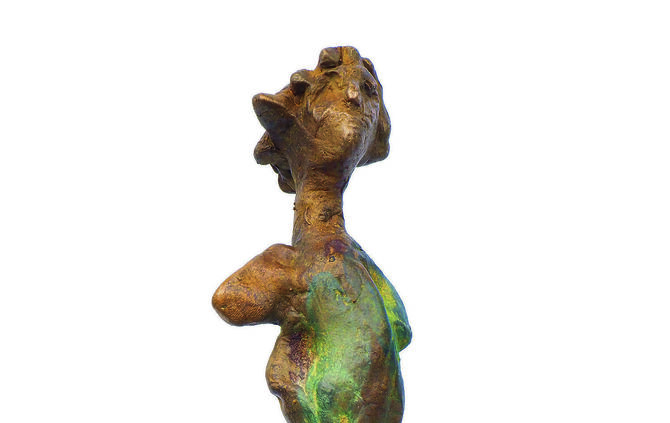 Eine der Bronze-Skulpturen von Hans Mendler.