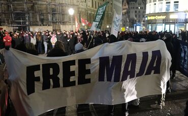 Proteste gegen Verurteilung von Maja T. in Berlin 