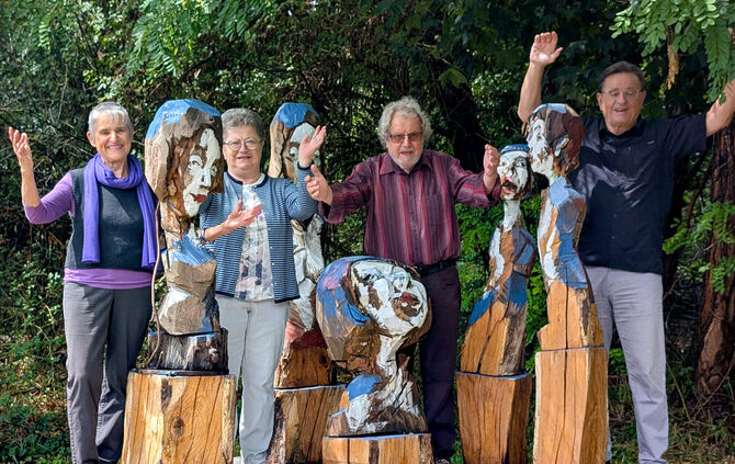 Die Organisatoren rund um die Korber Köpfe: Ruth Messer, Annemarie Luithardt, Guido Messer und Dr. Manfred Schneider.