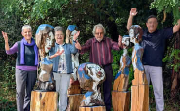 Die Organisatoren rund um die Korber Köpfe: Ruth Messer, Annemarie Luithardt, Guido Messer und Dr. Manfred Schneider.