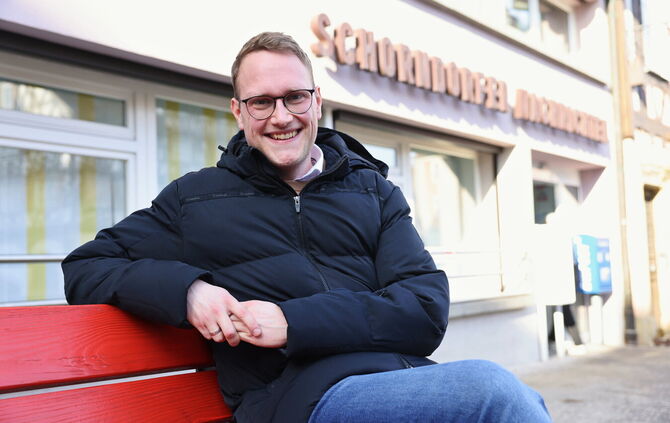 Marcel Schindler will Bürgermeister von Urbach werden.