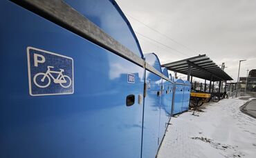 Abschließbare Fahrradboxen am Bahnhof Stetten-Beinstein in Endersbach.
