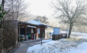 Der Kiosk im Freibad Strümpfelbach.