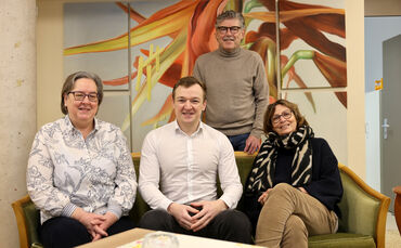 Der Vorstand des Fördervereins des Seniorenzentrums Haus am Brunnenrain. Von links: Brigitta Cohausz, Benjamin Treiber, Andreas 