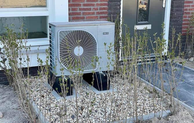 Eine Wärmepumpe (Symbolfoto).