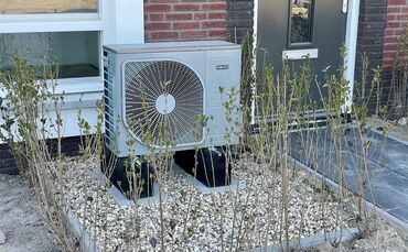 Eine Wärmepumpe (Symbolfoto).