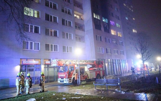 Hochhausbrand in Berlin