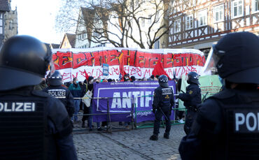 Bei Demos gegen Rechtsextremismus oft dabei: die Antifa (das Foto entstand 2021 in Schorndorf).