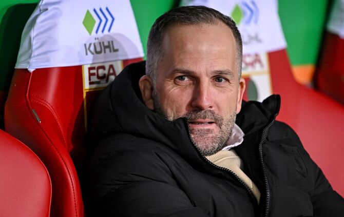 Augsburgs Trainer Manuel Baum