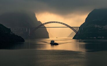 Schiff auf dem Jangtse