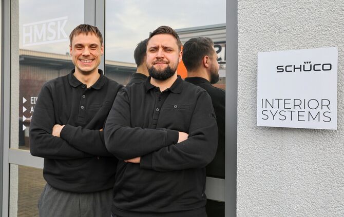 Die Brüder Maximilian und Dawid Kosalka, Geschäftsführer der Firma HMSK in Kernen.