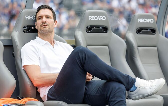 Mario Eggimann,  Geschäftsführer Sport, vermied ein klares Bekenntnis zu Christian Eichner.