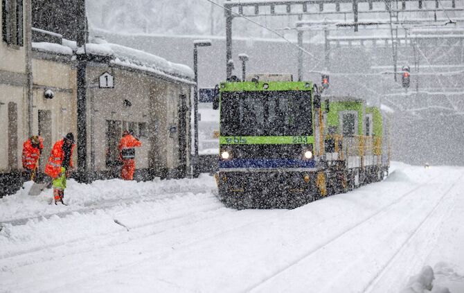 Zug in der Schweiz entgleist