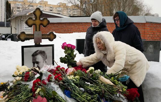 Internationales Gedenken an Nawalny - Moskau