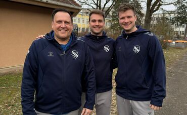 Das Trainerteam des TV Bittenfeld II in der kommenden Spielzeit 2026/2027 (von links): Michael Rill, Alexander Heib, Philipp Por