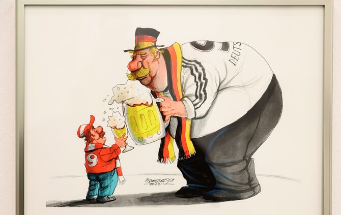 "Die lieben Nachbarn! Deutschland und Österreich" ist der Titel der neuen Ausstellung in der Galerie Stihl. Hier ein Foto des We