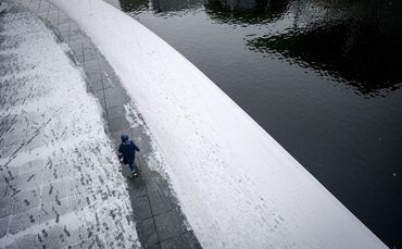 Schnee im Regierungsviertel