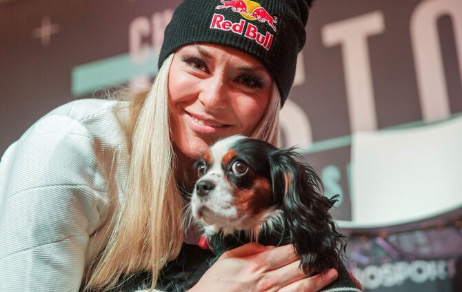 Lindsey Vonn und ihre Hündin Lucy