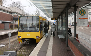 U1-Haltestelle in Fellbach.