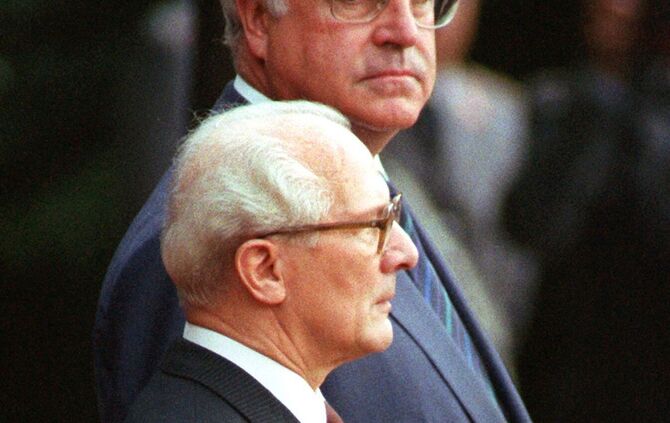 Helmut Kohl und Erich Honecker