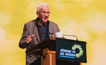 Winfried Kretschmann bei seiner Abschiedsrede in Schorndorf.