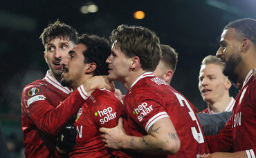 Der VfB Stuttgart bejubelt den Treffer zum 4:1 durch Tiago Tomás (zweiter von links). Für den Portugiesen war es ein besonderes 