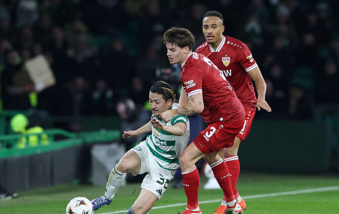 Der VfB um Ramon Hendriks (Mitte) wies Celtic Glasgow in die Schranken – der Verteidiger will aber im Rückspiel nachlegen.