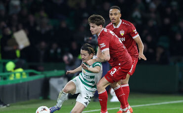 Der VfB um Ramon Hendriks (Mitte) wies Celtic Glasgow in die Schranken – der Verteidiger will aber im Rückspiel nachlegen.
