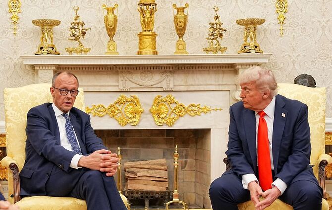 US-Präsident Trump empfängt Bundeskanzler Merz