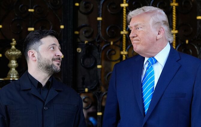 US-Präsident Trump empfängt Präsident Selenskyj in Florida