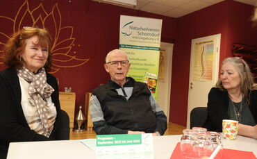 Drei aus dem Team des Naturheilvereins Schorndorf: Maria Alexander, Ehrenmitglied Wolfgang Schwenk und Gerti Ostertag (von links