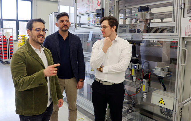 Diese Unternehmer aus Waiblingen und Korb wollen noch enger zusammenarbeiten (v.l.n.r.): URT-Geschäftsführer Alexander Utz, Arco