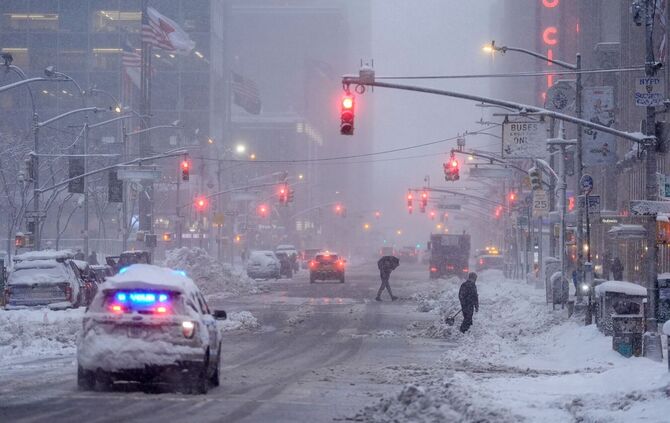 Winterwetter in New York