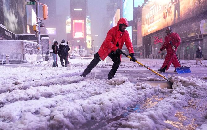 Winterwetter in New York