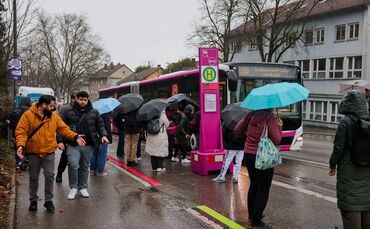 Die Lage am ersten Morgen der Streckensperrung in der Dammstraße: überschaubar.